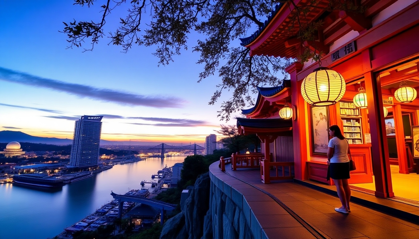 AI翻訳イヤホンで会話する観光客と地元の人々